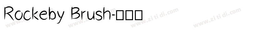 Rockeby Brush字体转换